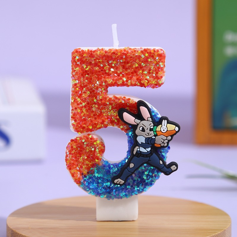 Zootopia Party Games - Velas de Cumpleaños 3D con Números