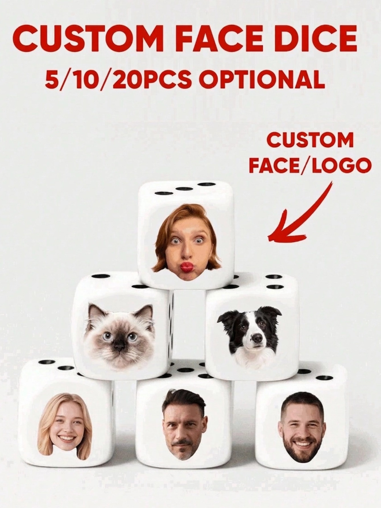 Dados Personalizados con Caras - Party Family Games reseña y precio